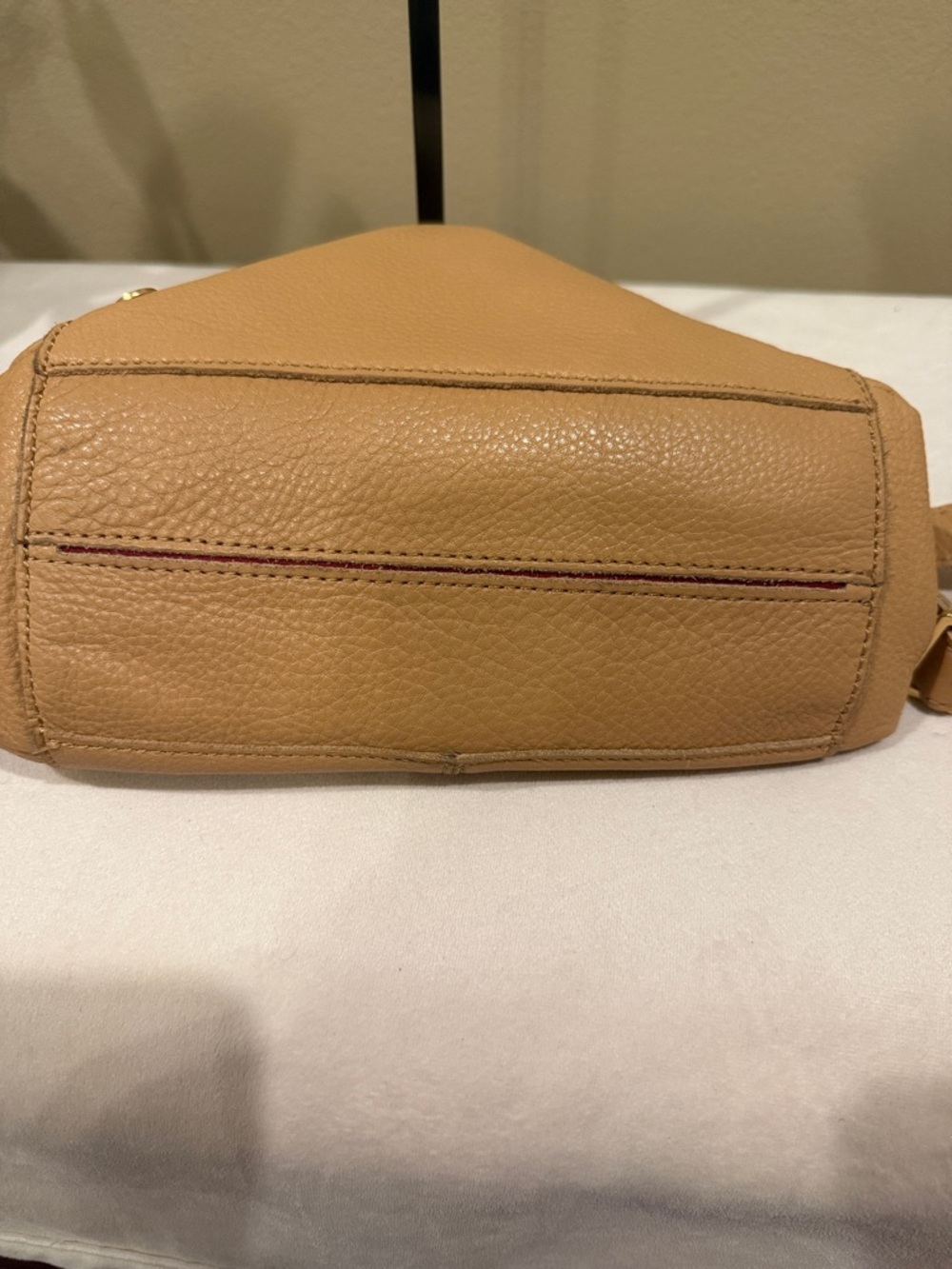 Hammitt Bryant Medium Pebbled Leather Crossbody in Tan w/ Gold Studs & Dust Bag - Picture 7 of 14